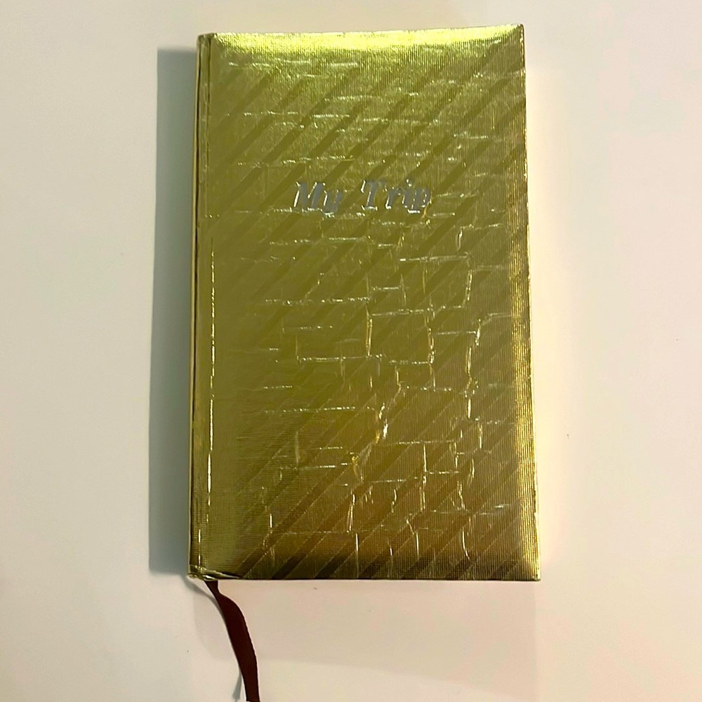 New! Gold My Trip travel planner agenda/ book